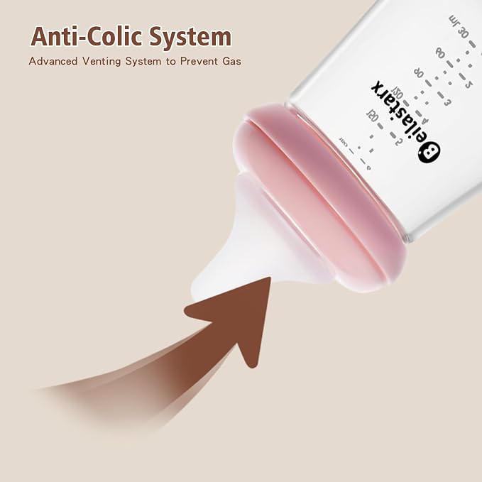 Glass Baby Bottles with Natural Response Nipple Size S - Image 5