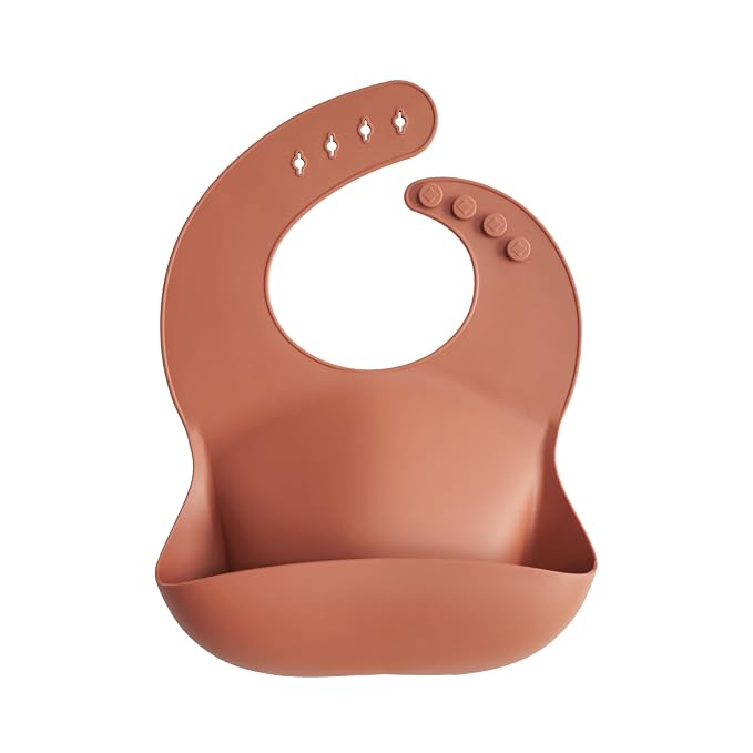 mushie Silicone Baby Bib | Adjustable Fit Waterproof Bibs by mushie