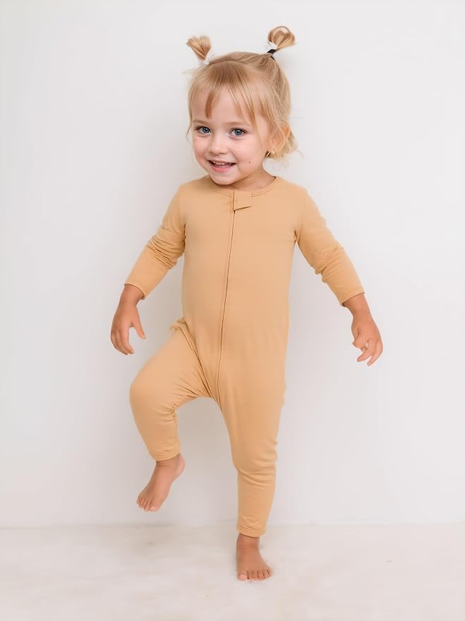 Aablexema Baby Footless Pajamas Rayon 3pcs Unisex Infant Zipper Romper - Image 3