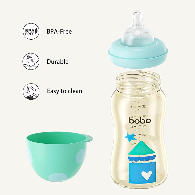 YOHKOH PPSU Baby Bottle Wide Neck, Newborn Anti-Colic Baby Bottle - Image 6