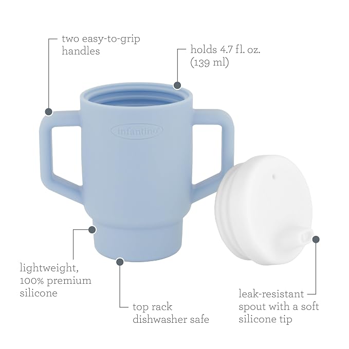 Infantino My 1st Tiny Tumbler, Silicone Sippy Cup - Image 5