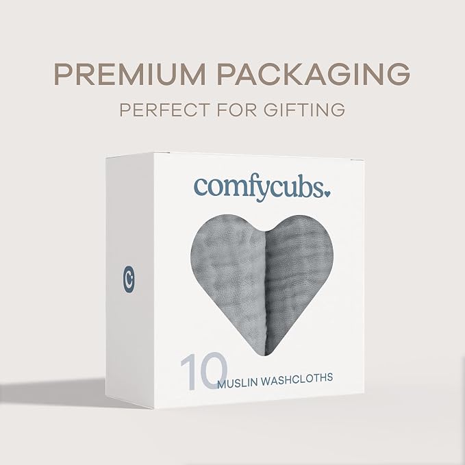 Comfy Cubs Muslin Baby Washcloths 10 Pack - Image 6
