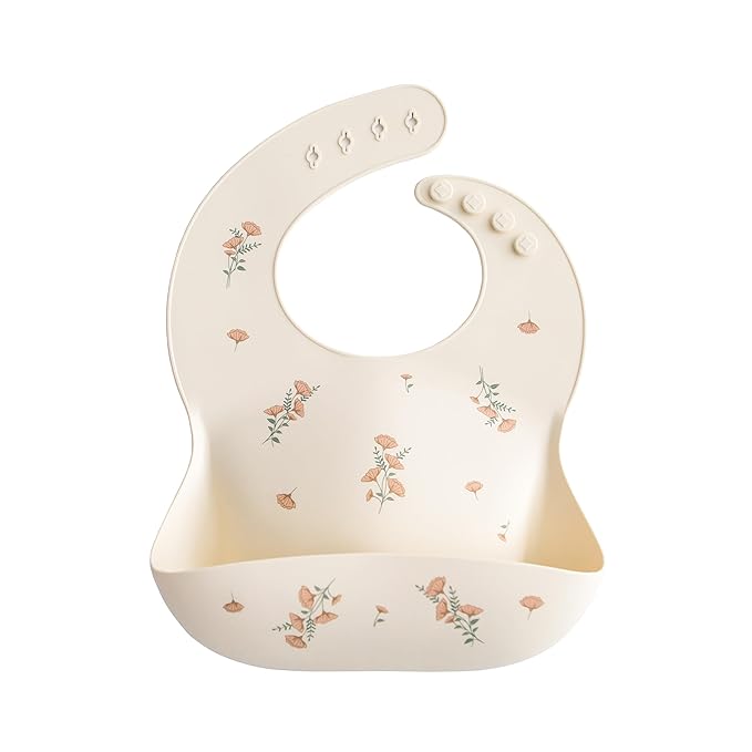 mushie Silicone Baby Bib | Adjustable Fit Waterproof Bibs by mushie
