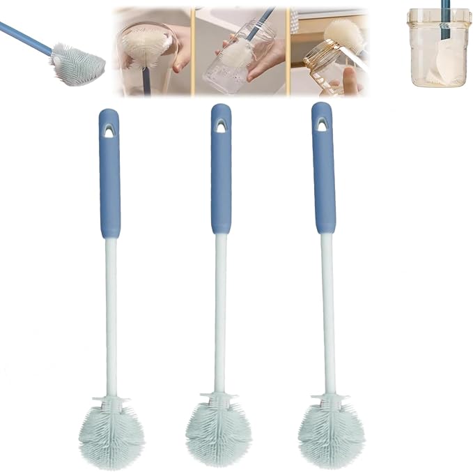 3Pcs 360° Flexible Silicone Bottle Brush by Unknown