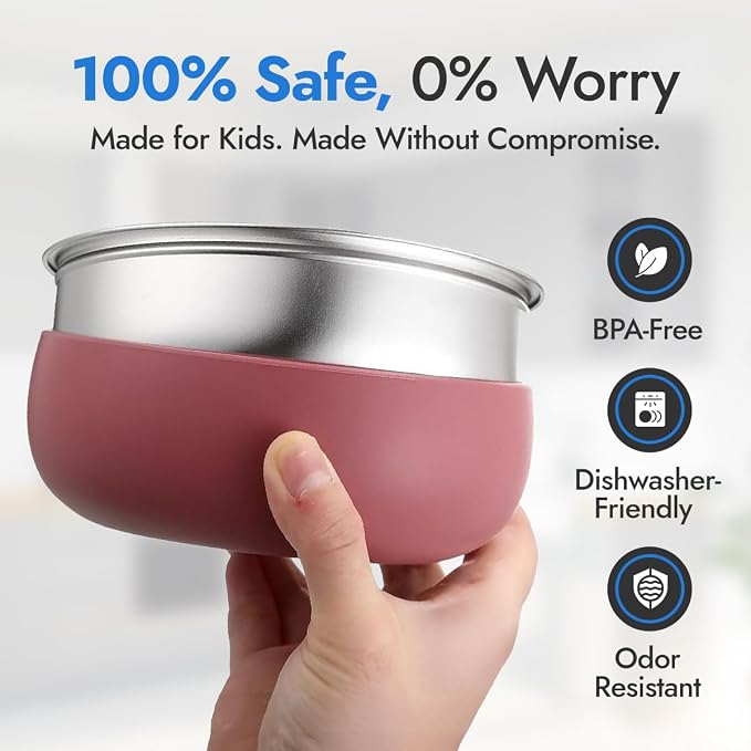 4 Pack Stainless Steel Bowls for Kids - Image 5