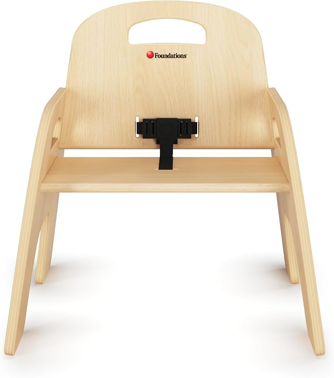 Foundations Simple Sitter Low Wood Feeding Chairs Multipack, Wide No-Tip Base - Image 5