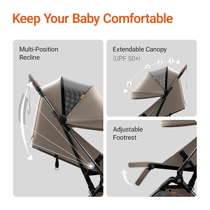 MAMAZING Lightweight Baby Travel Stroller - Image 7