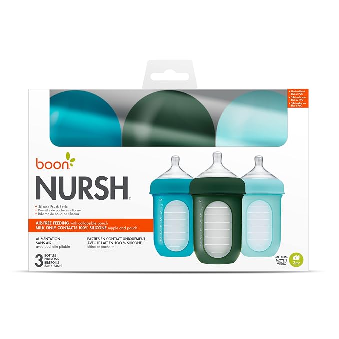 Boon Nursh Reusable Silicone Pouch Baby Bottles - Image 7