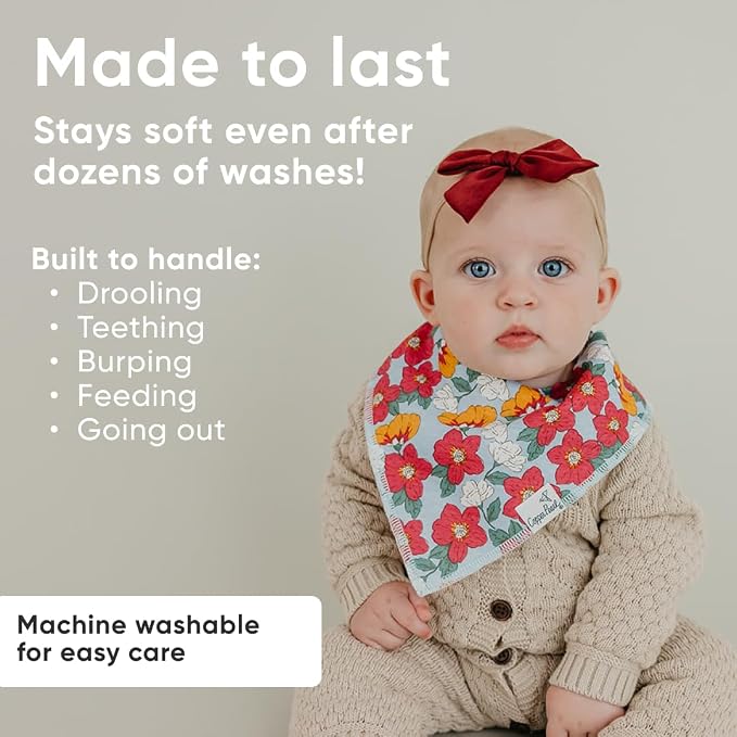Copper Pearl 4 Pack Soft Cotton Baby Bibs - Image 3
