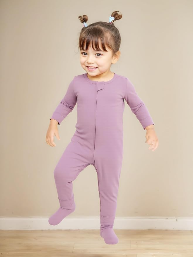 Aablexema Baby Zipper Pajamas Bamboo Rayon - Image 6