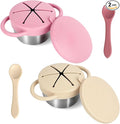 2 Pack Stainless Steel Toddler Snack Cups, Snack Containers by Unknown