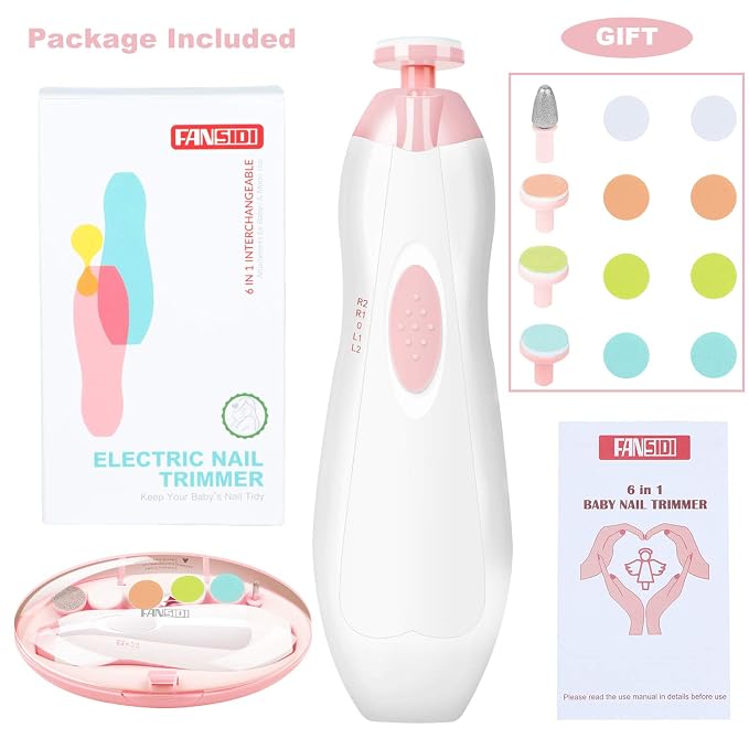 Baby Nail Trimmer Electric, FANSIDI Baby Nail File Infant Nail Clippers - Image 5