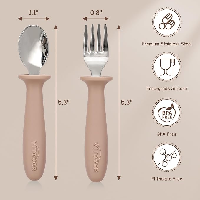 6 Pieces Toddler Utensils, Children Silverware Set - Image 2