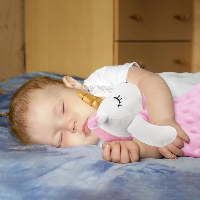 Pro Goleem Unicorn Loveys for Babies Soft Plush Pink Security Blanket for Girls - Image 2