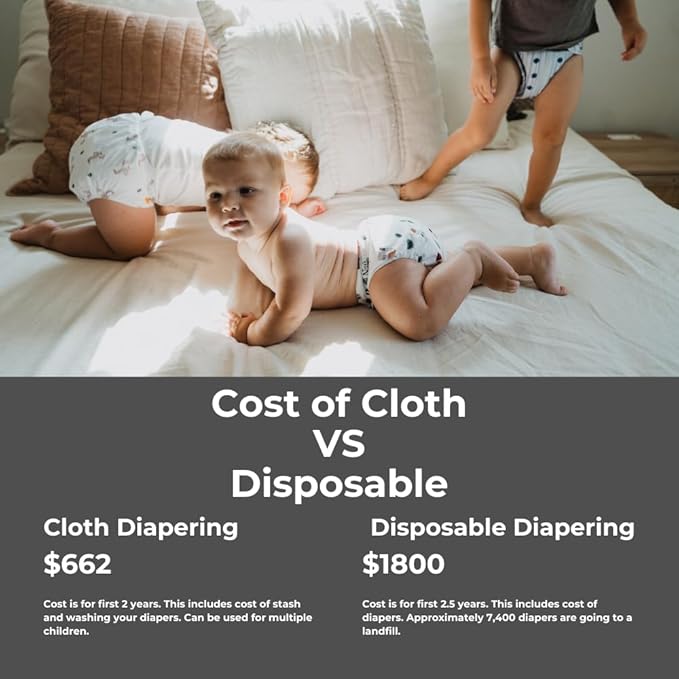 Nora's Nursery Cloth Diapers 7 Pack - Image 5