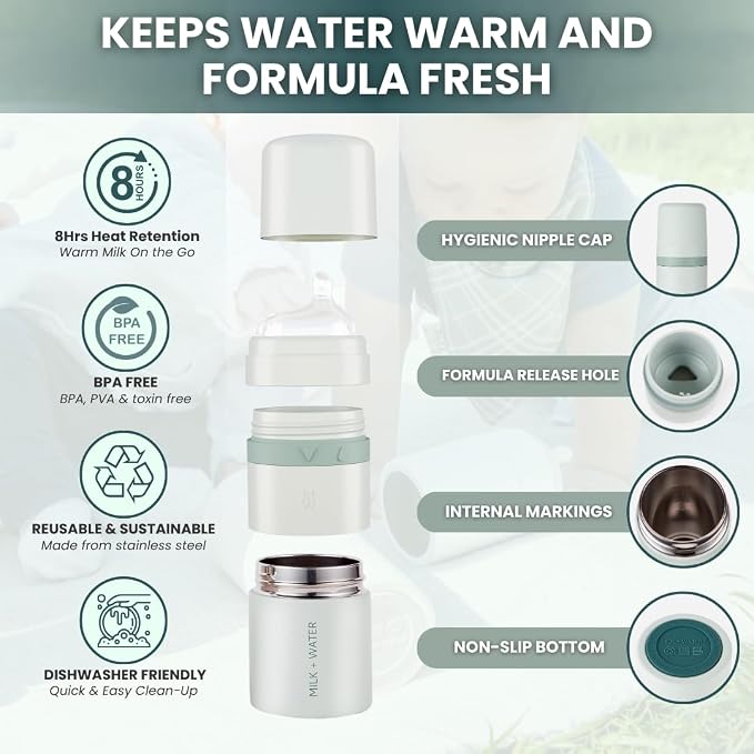 MILK & WATER All in One Baby Bottle & Baby Formula Dispenser On The Go - Image 7