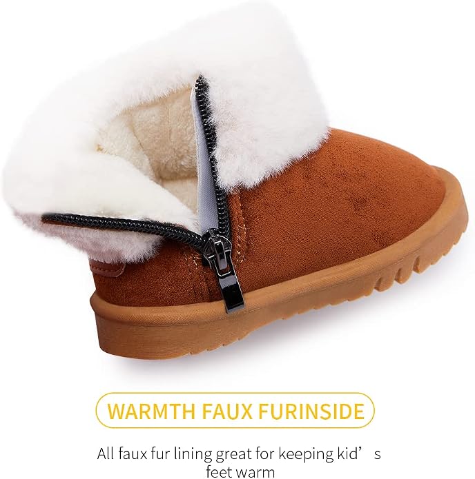 BMCiTYBM Girls Boys Snow Boots Warm Winter Fur Lined Baby Shoes - Image 2