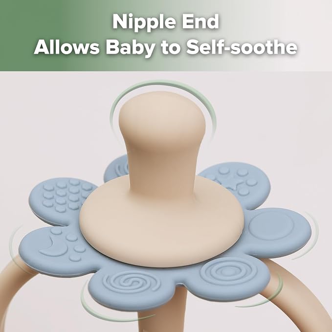 haakaa Silicone Baby Teether Toys, Nipple-Shaped End - Image 4