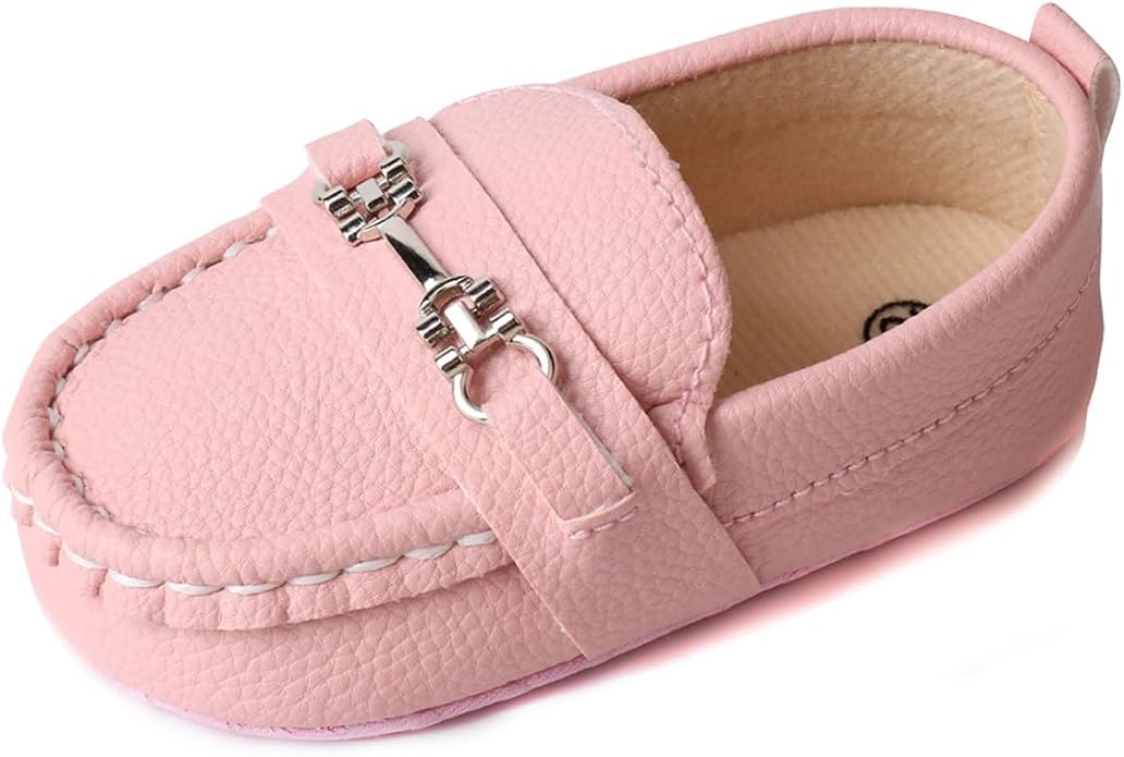 LONSOEN Baby Girls Boys Loafers Prewalker Dress Crib Shoes by LONSOEN