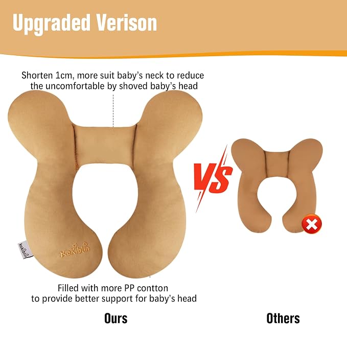 KAKIBLIN Baby Travel Pillow, Infant Head and Neck Support Pillow - Image 5