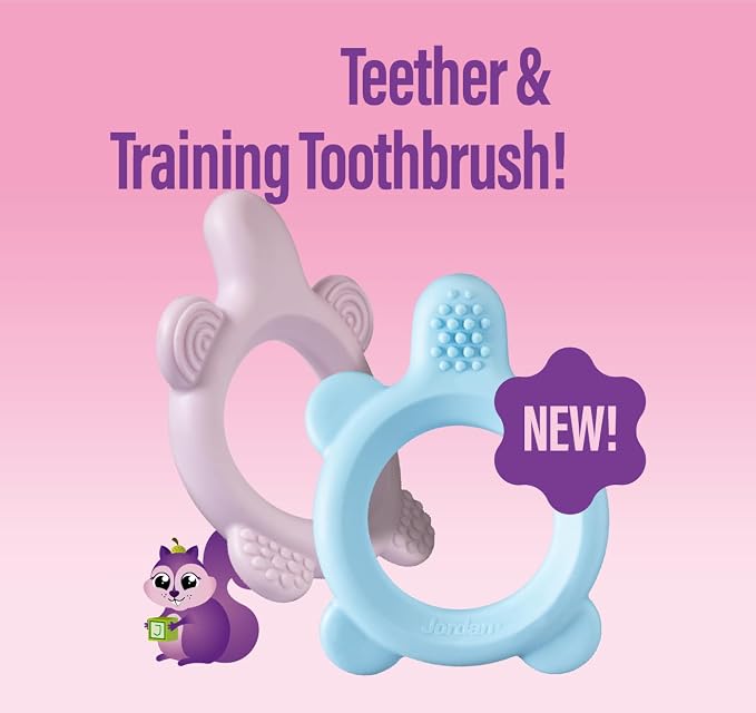 Jordan* ® | Step 0 Teether & Training Toothbrush | BPA-Free, 2-in-1 Teething & - Image 5