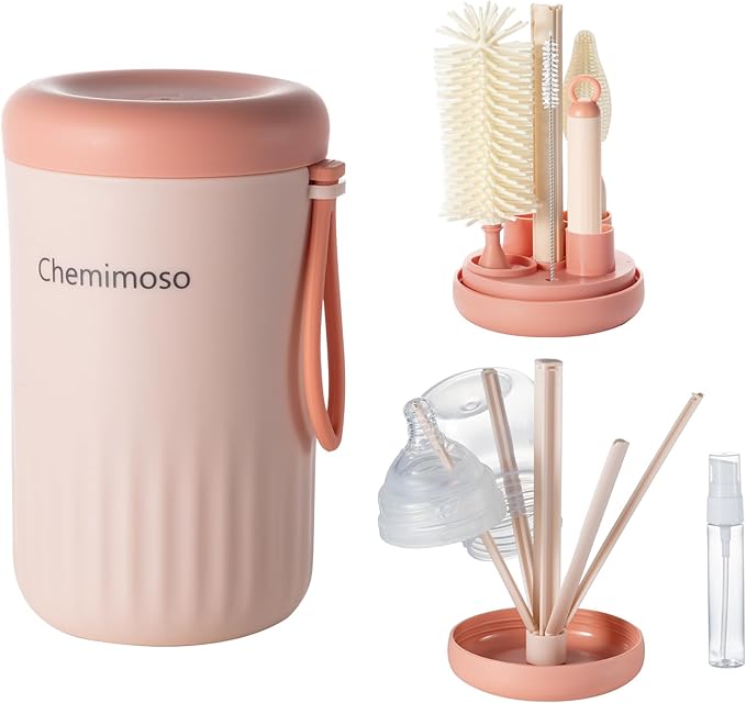 Chemimoso Travel Silicone Baby Bottle Cleaner Brush Set, Foldable Baby Bottle by Unknown