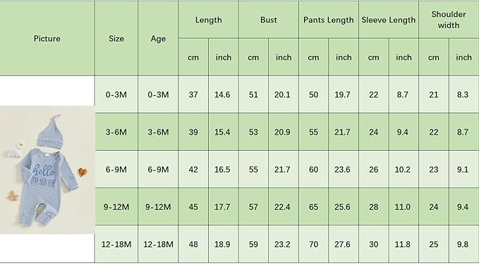 Fernvia Newborn Baby Boy Clothes Letters Print Bodysuit 3 6 9 12 18 Months Long - Image 5