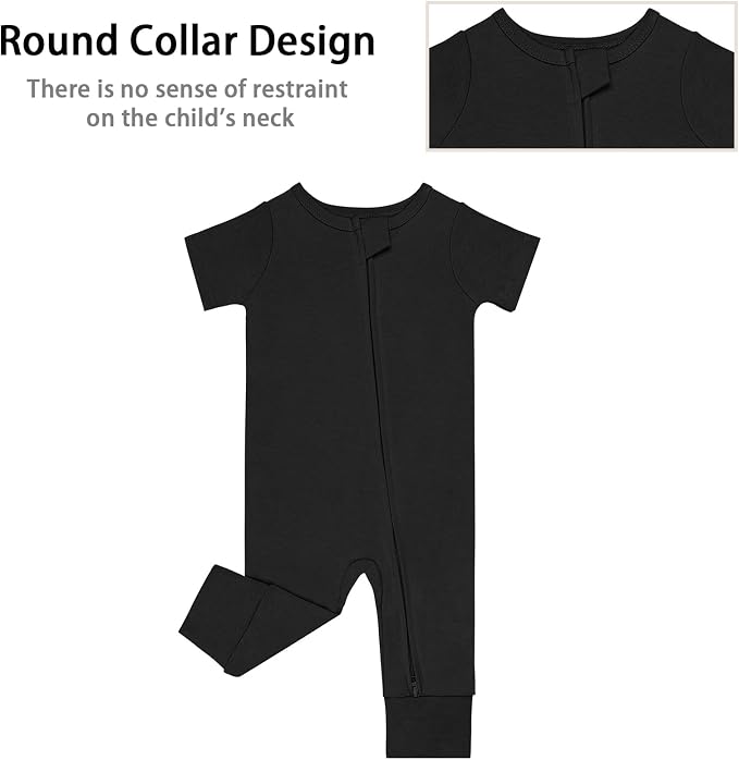 GUISBY Footless Short Sleeve Baby Pajamas - Image 3