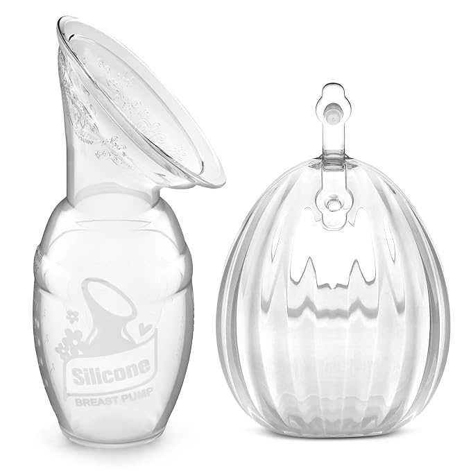 haakaa Manual Breast Pump for Breastfeeding 4oz/100ml and Shell Wearable Manual by haakaa