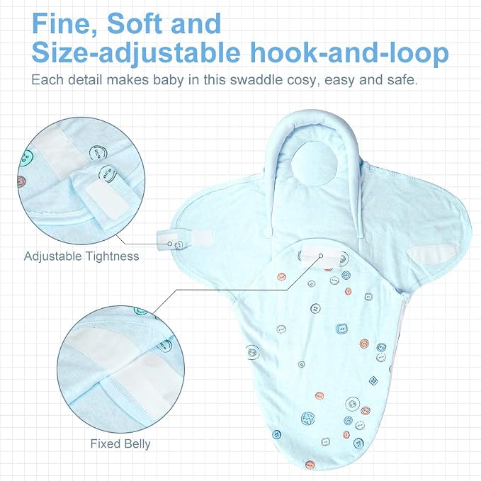Premium Soft Cotton Baby Swaddle Blankets, Unisex Baby Blanket Wrap - Image 4