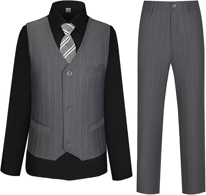 Boys Vest Set Formal Dress Suits Wedding Outfit Dresswear by Lycody