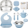 Stainless Steel Kids Plates and Bowls Set by MISSLILI