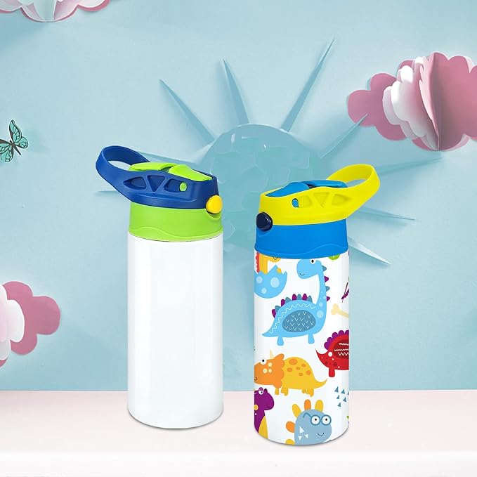 Sublimation Sippy Cup, 12oz Stainless Steel Toddler Water Bottle, Double Wall - Image 2