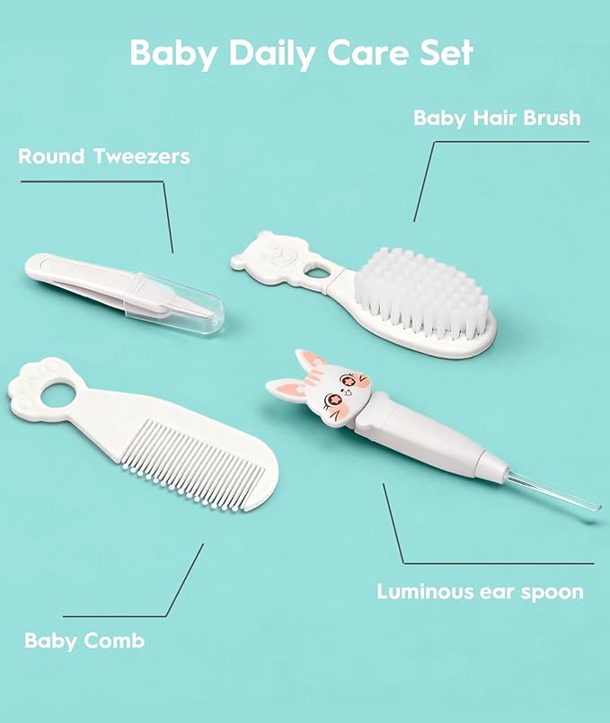 Baby Healthcare and Grooming Kit, Electric Safety Nail Trimmer Baby Nursery Kit - Image 3