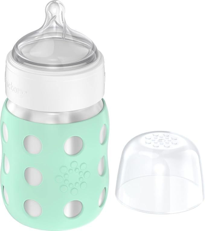Lifefactory 8-Ounce Stainless-Steel Vacuum-Insulated Wide-Neck Baby Bottle - Image 3