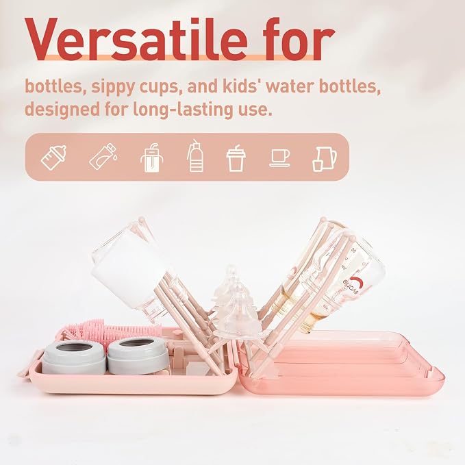 Baby Bottle Brush Set, 6-in-1 Travel Bottle Cleaning Kit - Image 5