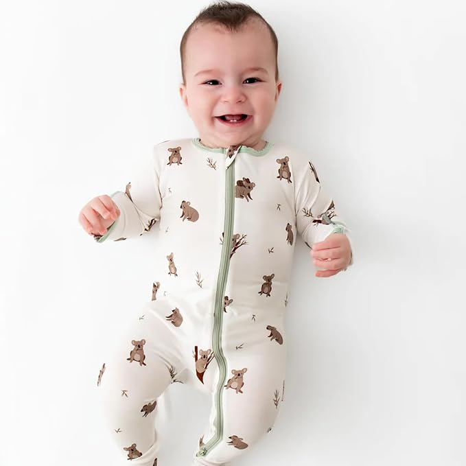 Bamboo Little Soft Baby Footie Pajamas, Baby Clothes, Newborn Sleepers - Image 7