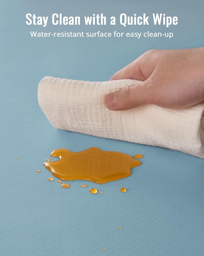 Blissful Diary Baby Splat Mat for Under High Chair, 50.4 x 50.4 Inch Wipeable - Image 6