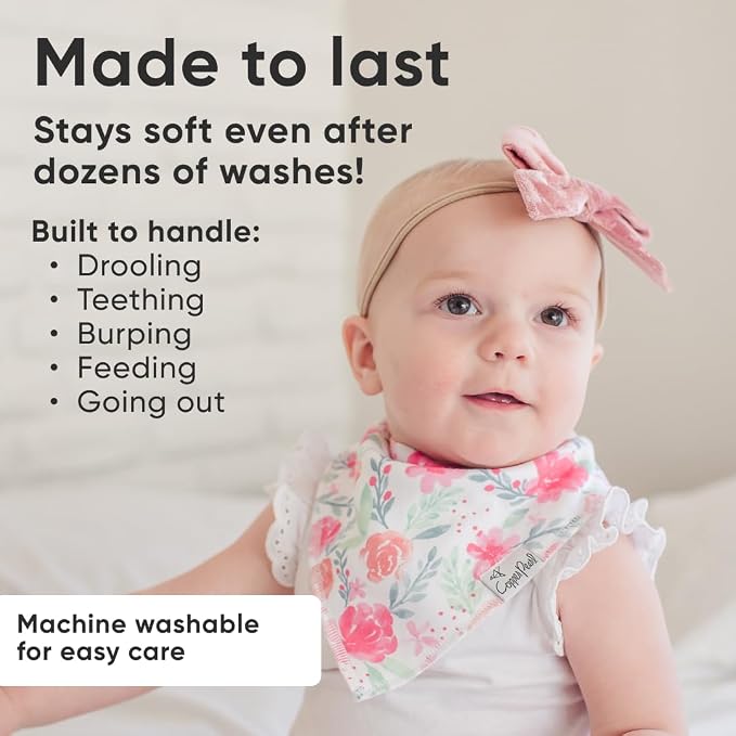 Copper Pearl 4 Pack Soft Cotton Baby Bibs - Image 3