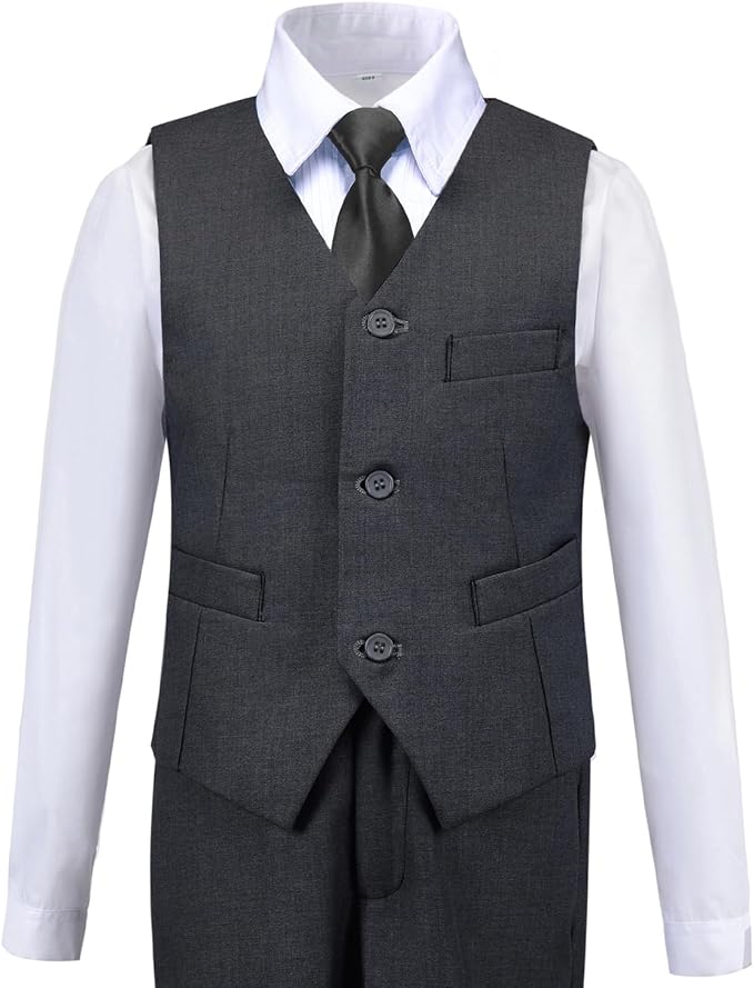 Boys Suit for Kids Tuxedo Suits for Wedding Formal Suit Set Toddler Boy Dress - Image 4