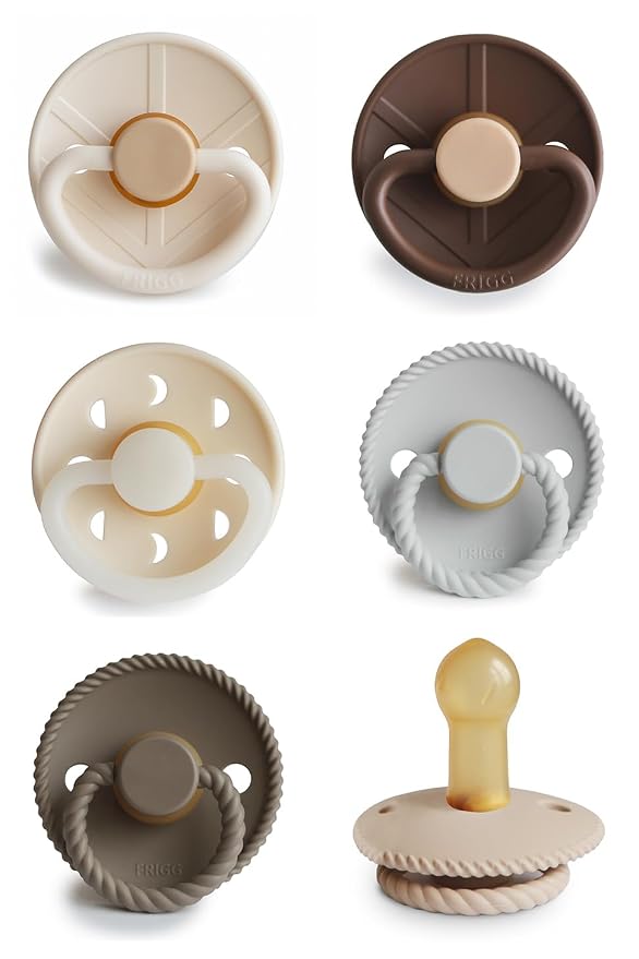 FRIGG Natural Rubber Baby Pacifier 6-Pack Earthy Wonder | Made in Denmark | by mushie