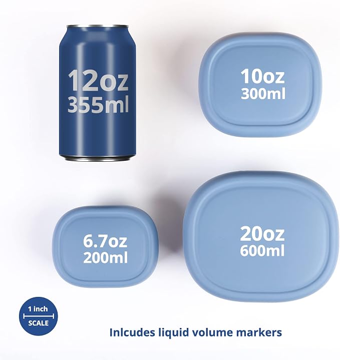 BLUE GINKGO Nesting Silicone Containers - Image 2