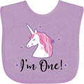 inktastic 1st Birthday Unicorn Baby Bib by Inktastic