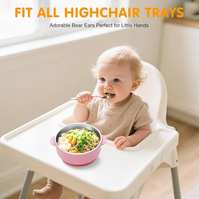4 Pack Stainless Steel Baby Bowls - Image 4