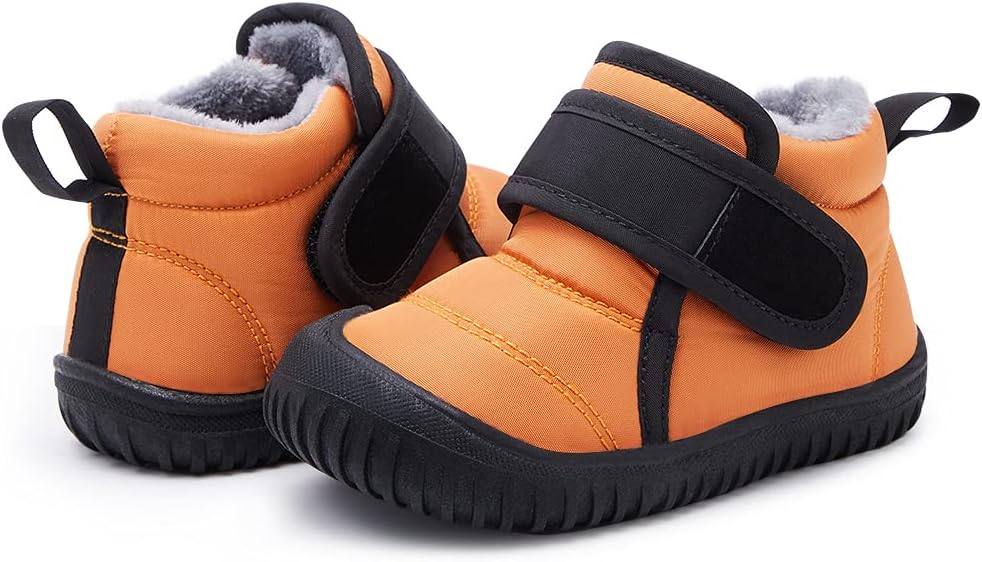 BMCiTYBM Toddler Baby Snow Boots Winter Shoes Boys Girls Cold Weather Baby Faux - Image 3