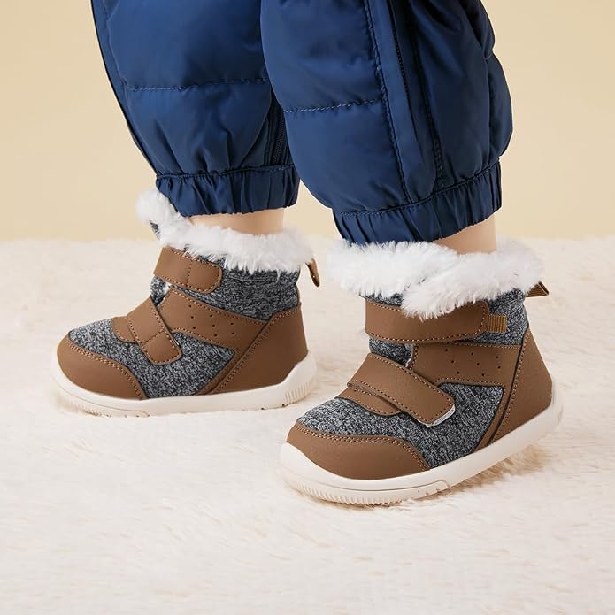 BMCiTYBM Toddler Baby Winter Snow Boots Boy Girl Faux Fur Warm Non Slip First - Image 2