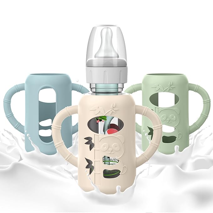 3 PCS Dr Brown Glass Bottles Silicone Sleeves, Compatible by Unknown