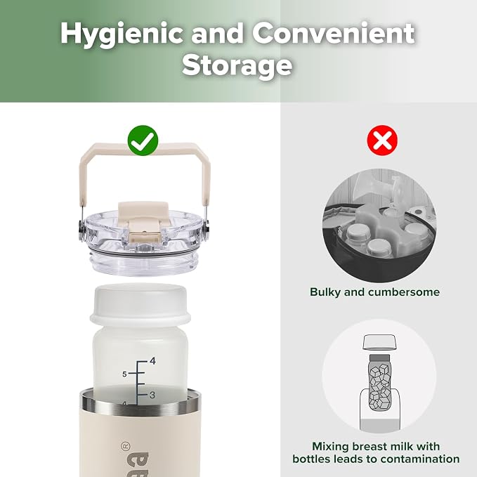 haakaa Portable Breastmilk Cooler 30oz/900ml, Larger Capacity Breast Milk - Image 4
