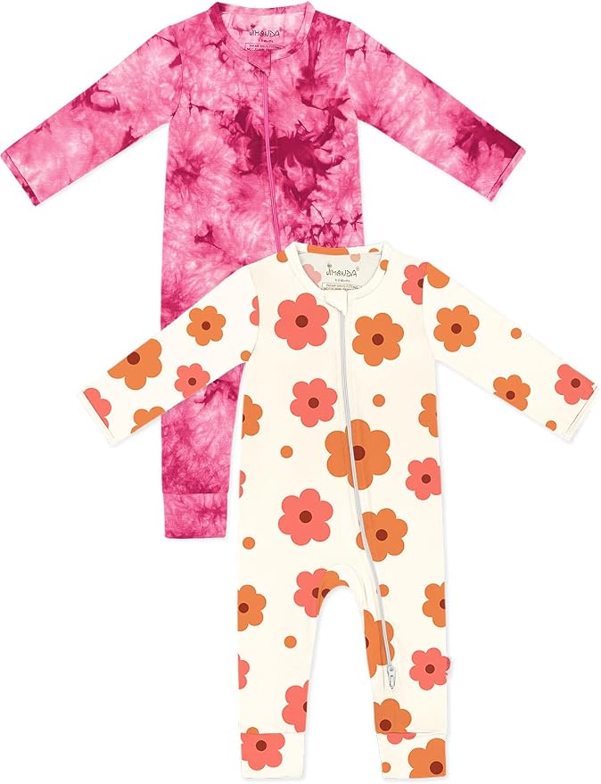 Jimonda Baby Girls Boys Footless Pajamas, Rayon From Bamboo Pjs 2 Way Zipper by JimondaBaby