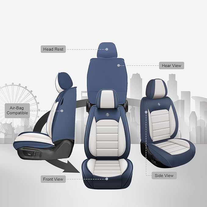 JOJ Car Seat Cover Fit for Toyota Highlander 2001-2025, 7 Seat Car Seat Cover - Image 4
